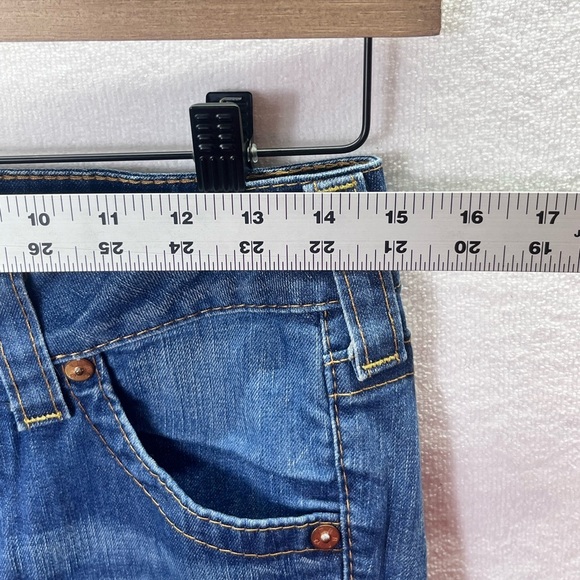 True Religion Straight Leg Flap Pocket Jeans Womens 27 waist Medium wash 1822 - Picture 7 of 13